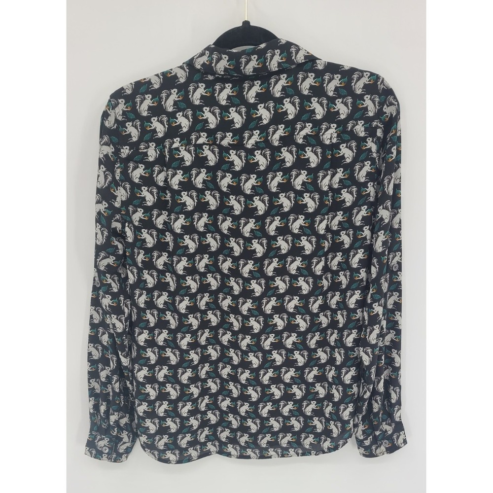 Loft Blouse Squirrel Novelty Women Blouse XS Button Up Long Sleev Teacher Career - Picture 5 of 9